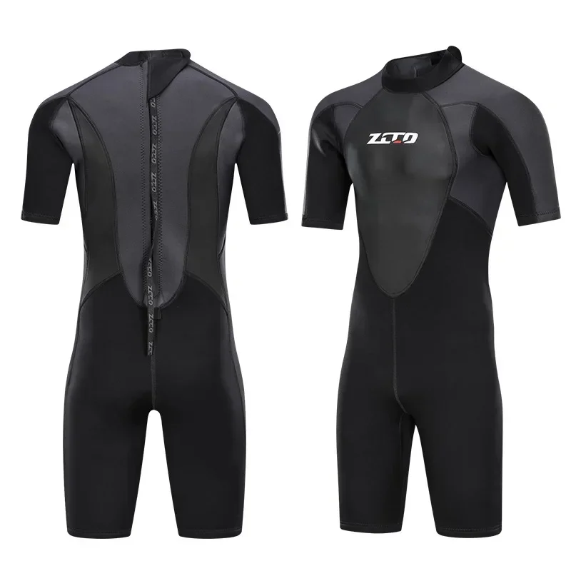 

3mm men's one-piece wetsuit, high elasticity neoprene, sun protection, warm surfing suit, one-piece thicker snorkeling suit.