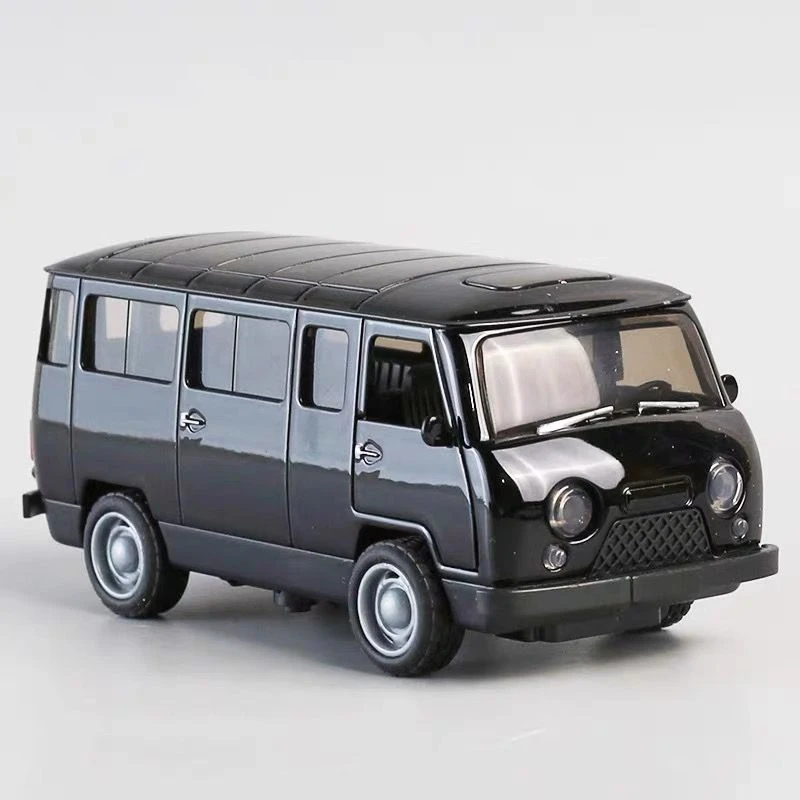 1/36 UAZ Travelers Alloy Bus Car Model Diecast Metal Traffic City Tour Vehicle Car Model High Simulation Pull Back Kids Toy Gift