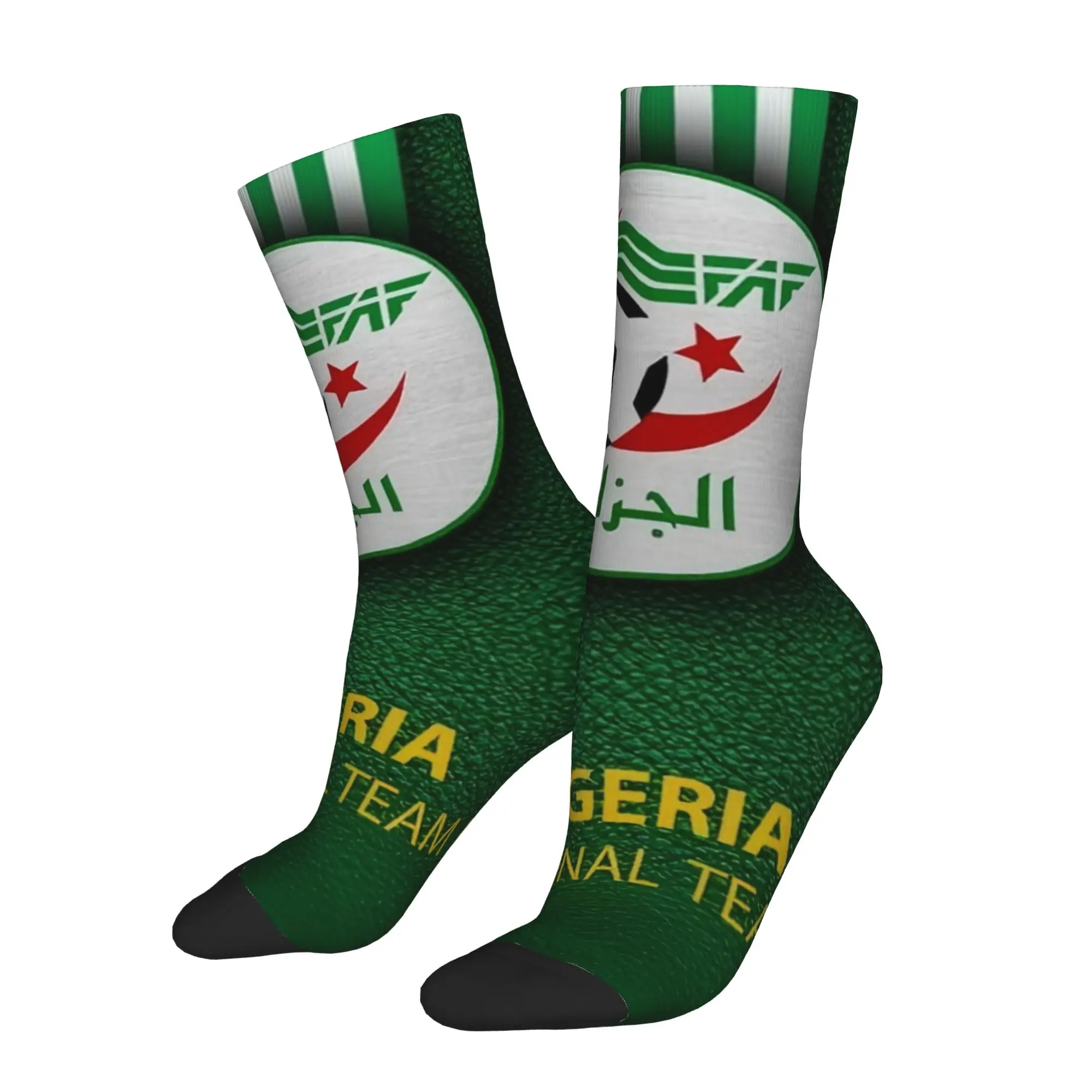 Hip Hop Vintage Algeria Crazy Men's compression Socks Unisex  Street Style Seamless Printed Funny Sock Match Day Essentials
