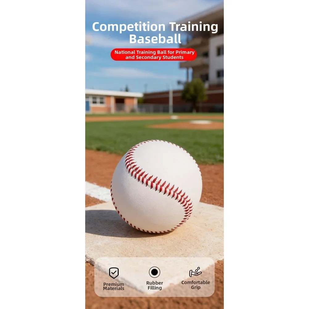 Cork Rubber Core Baseball School Competitions Wear Resistant Baseball For Training Cork-rubber Core Soft Cork Rubber Filling