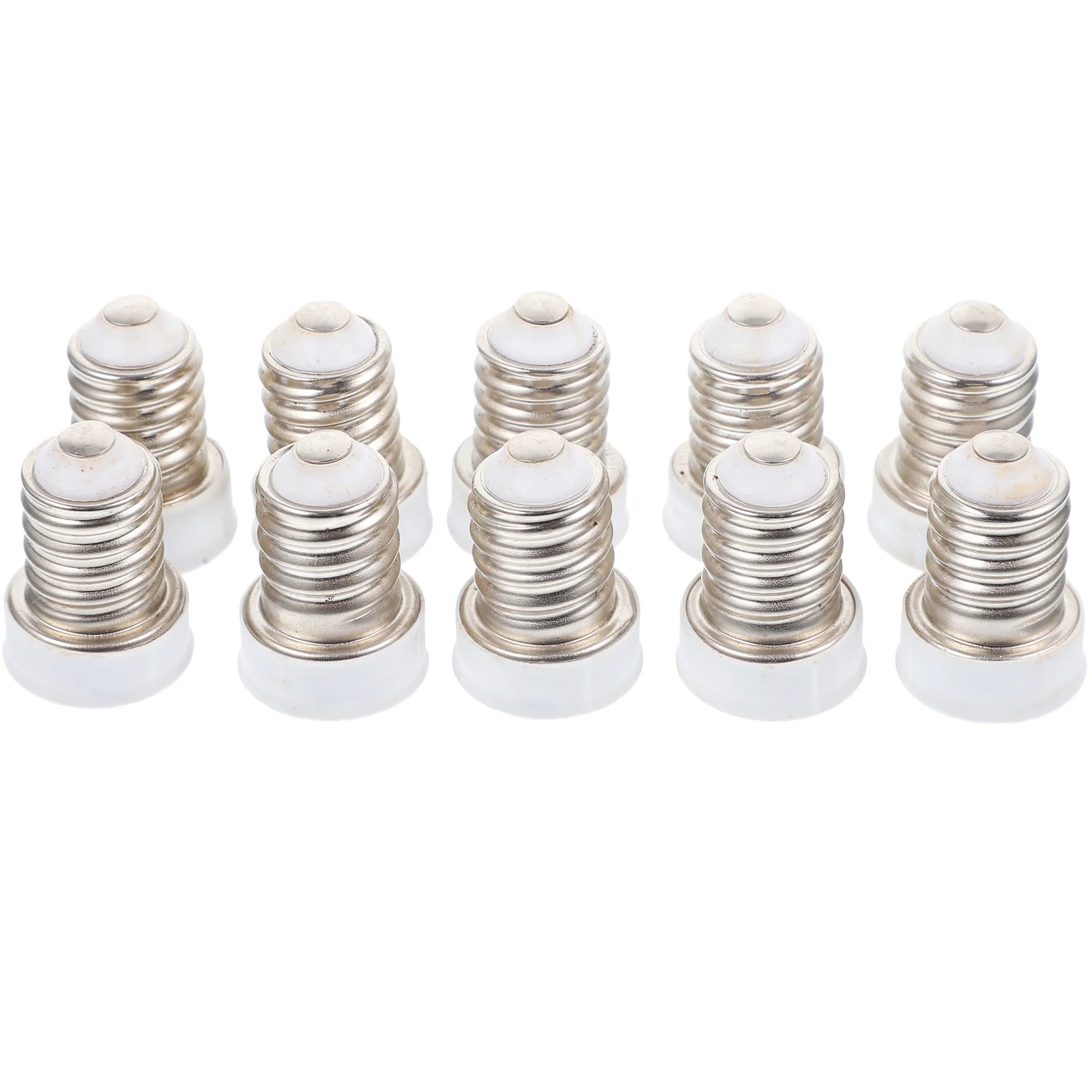 

10Pcs Light Base Converter E14 to E12 Bulb Adapter Lamp Holder Converter for Garage Workshop Basement Carport Shop Use