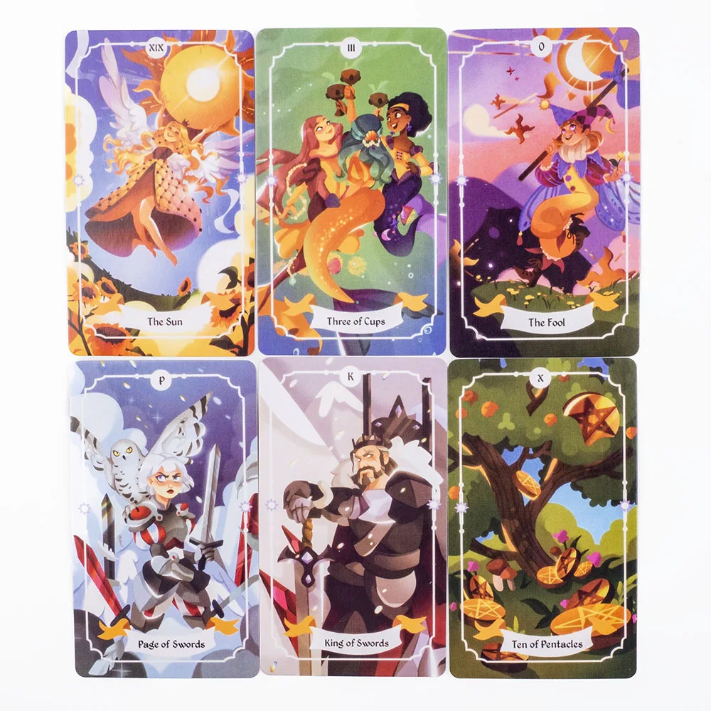 Witchy Magic Tarot Deck A 78-card Tarot Deck Magical and Charming Illustrations Divination Edition Deck Board Games 10.3*6cm