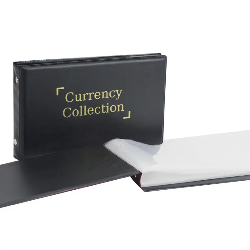 40 Pages Paper Money Collection Album Collection Pockets Loose Leaf Sheet Creative Money Banknote Protective Bag for Collector