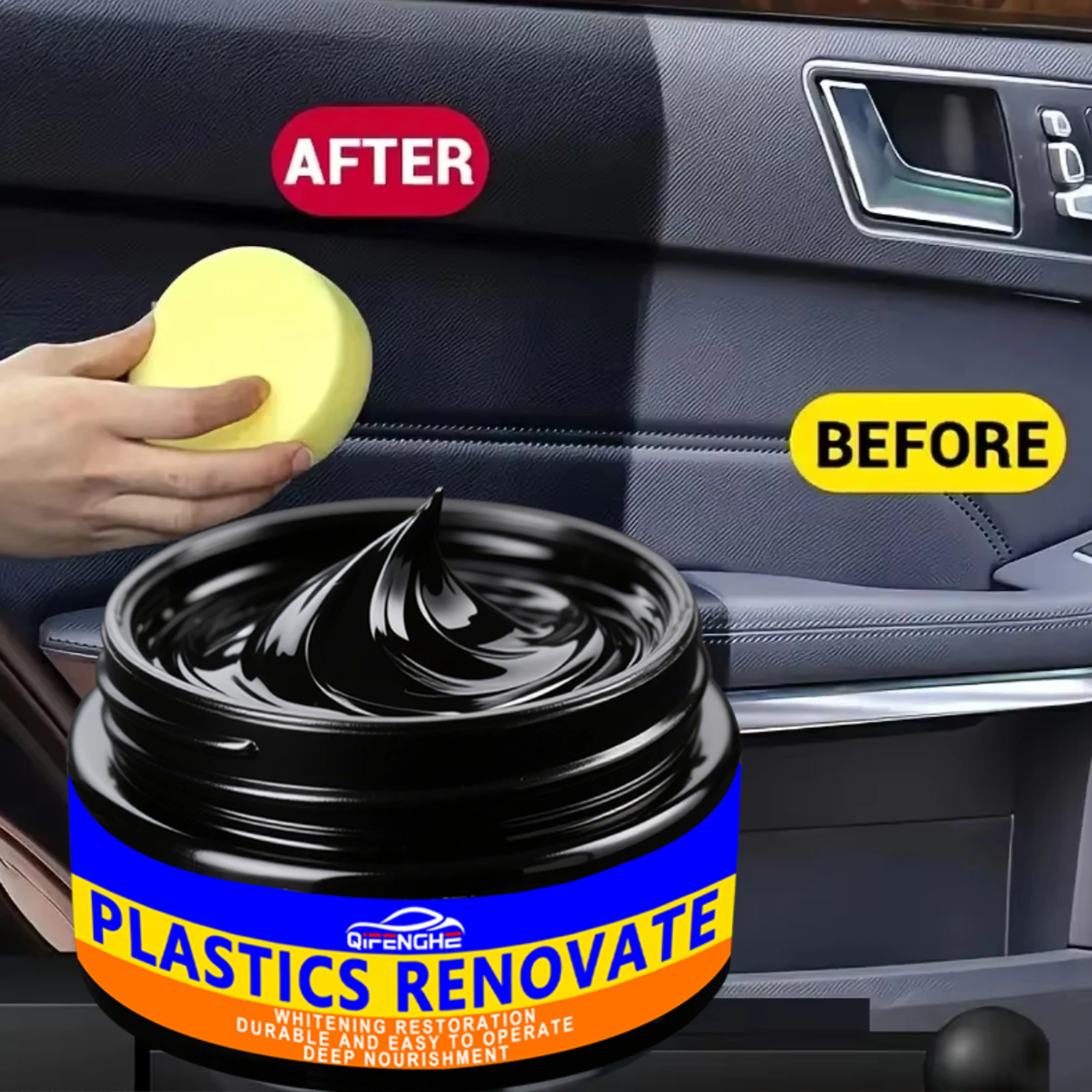 

Автомобильный восстановитель пластика, кристально чистый автомобильный интерьер, обновление кожи и панели, восковое покрытие, средство обратно в черный глянцевый автомобильный воск-лак