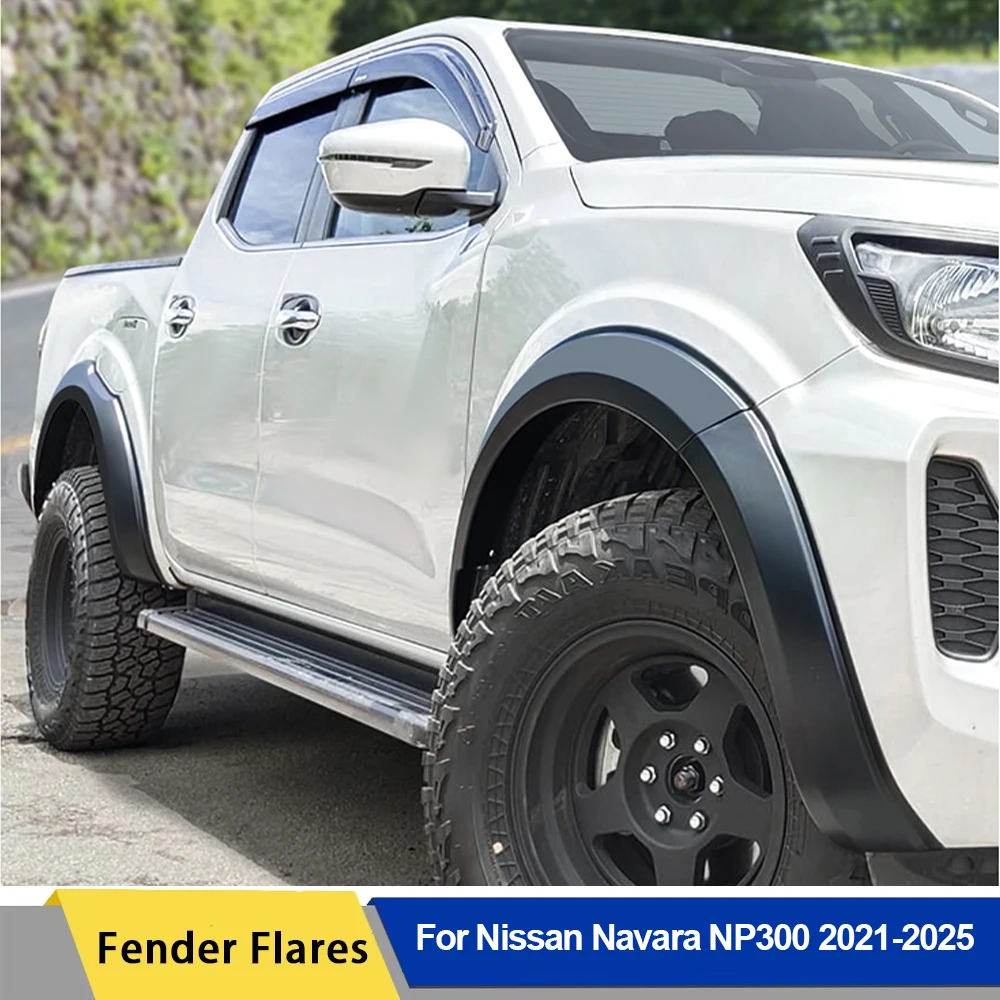 

OEM-Style Fender Flares For Nissan Navara 2021-2025 Frontier D23 NP300 Wheel Arch Cover Matte Black Car Accessories Widen 30mm