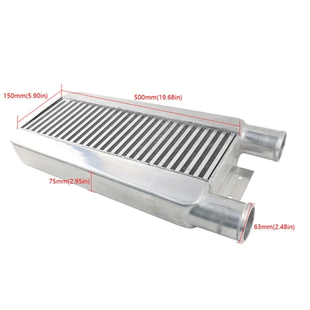 

Universal Front Mount Same Side 24"x11"x3" Turbo Intercooler Aluminum Plate Type 2.5'' I/O Automotive Cooling Systems