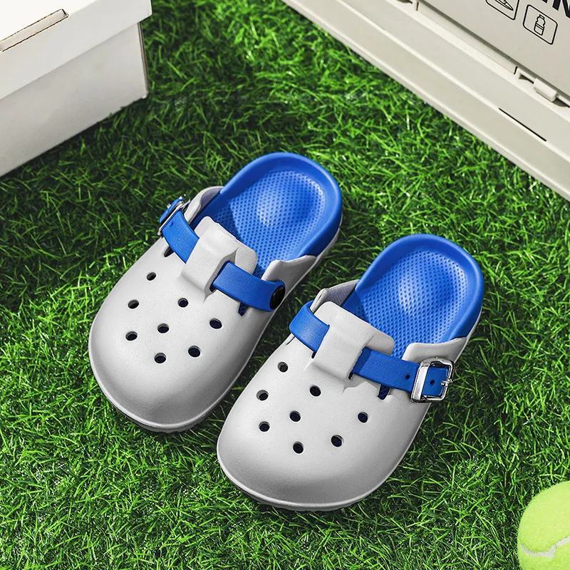 

Повседневные сабо для детей, летние сандалии из ЭВА, дышащие быстросохнущие пляжные туфли, новые модные уличные тапочки для мальчиков 2026 года