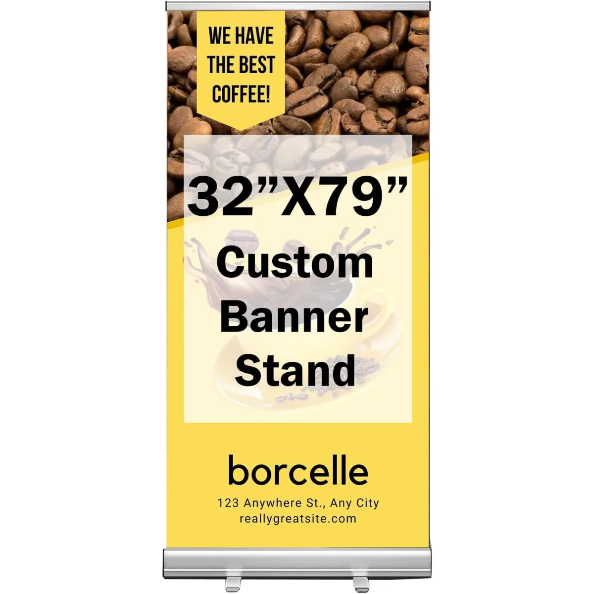 Custom Retractable Banner Stand Personalized Roll Up Display for Business Advertising Trade Show 80x200cm