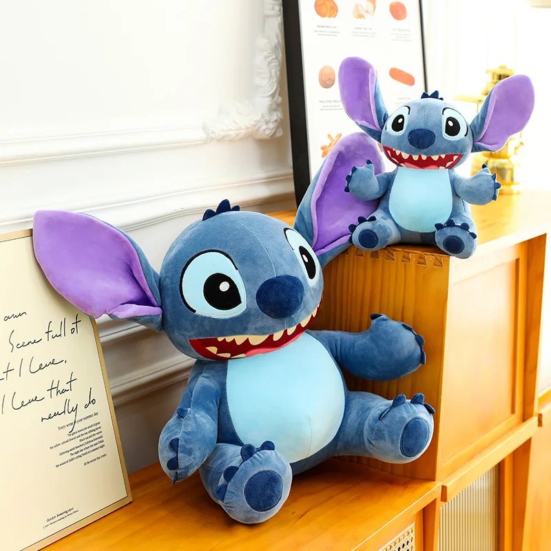 Disney Hip Hop Stitch Plush Siesta Hug Pillow Sofa Car Cushion Bed Decoration Accompany By Toy Companionship Doll Girl Boy Gift