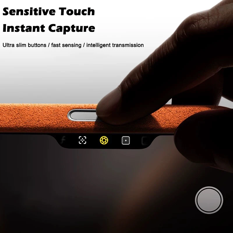 Real Alcantara Magnetic Case for iPhone 18 17 Pro Max Cover with Magsafe Smart Camera Button Protector Case for iPhone 18 17 Pro
