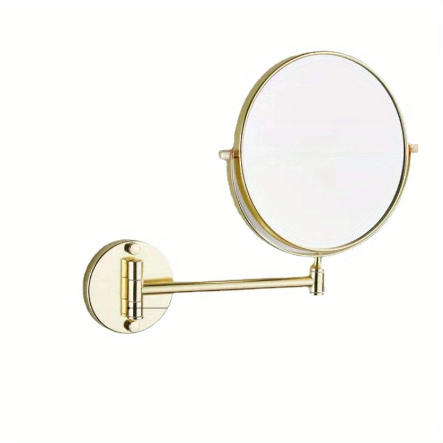 折りたたみデザインの拡張可能な壁掛け化粧鏡、バスルーム用のエレガントなバニティミラー、ドリル不要の取り付け、完璧なビーミラー