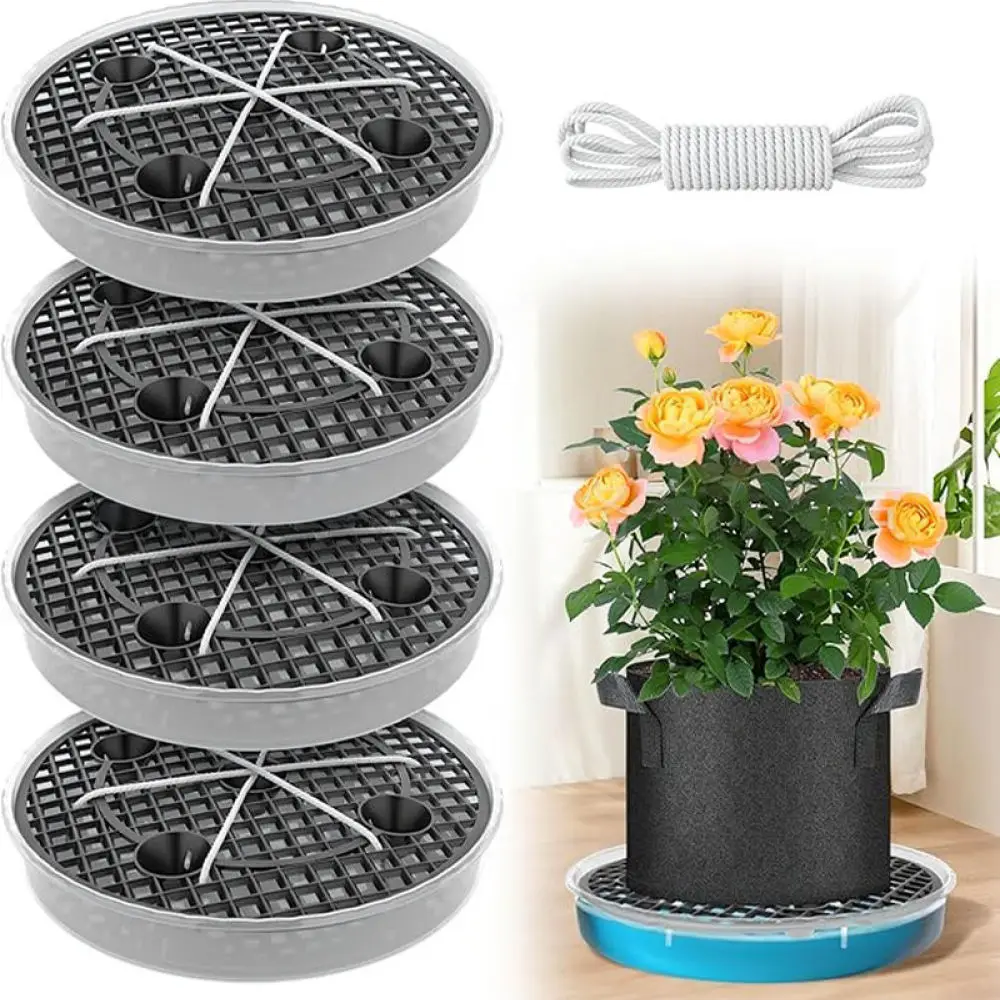 Clear Root Control Pot Saucer Transparent Breathable Drip Tray Garden Planter Base Indoor Outdoor Plant Container Pad