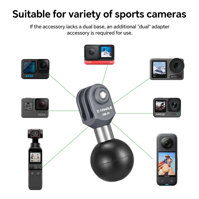 FANAUE Action Camera Mount Gimbal Stabilizer Rush Motorcycle Bicycles ATV UTV Electric Scooter Accessories for DJI Osmo 3