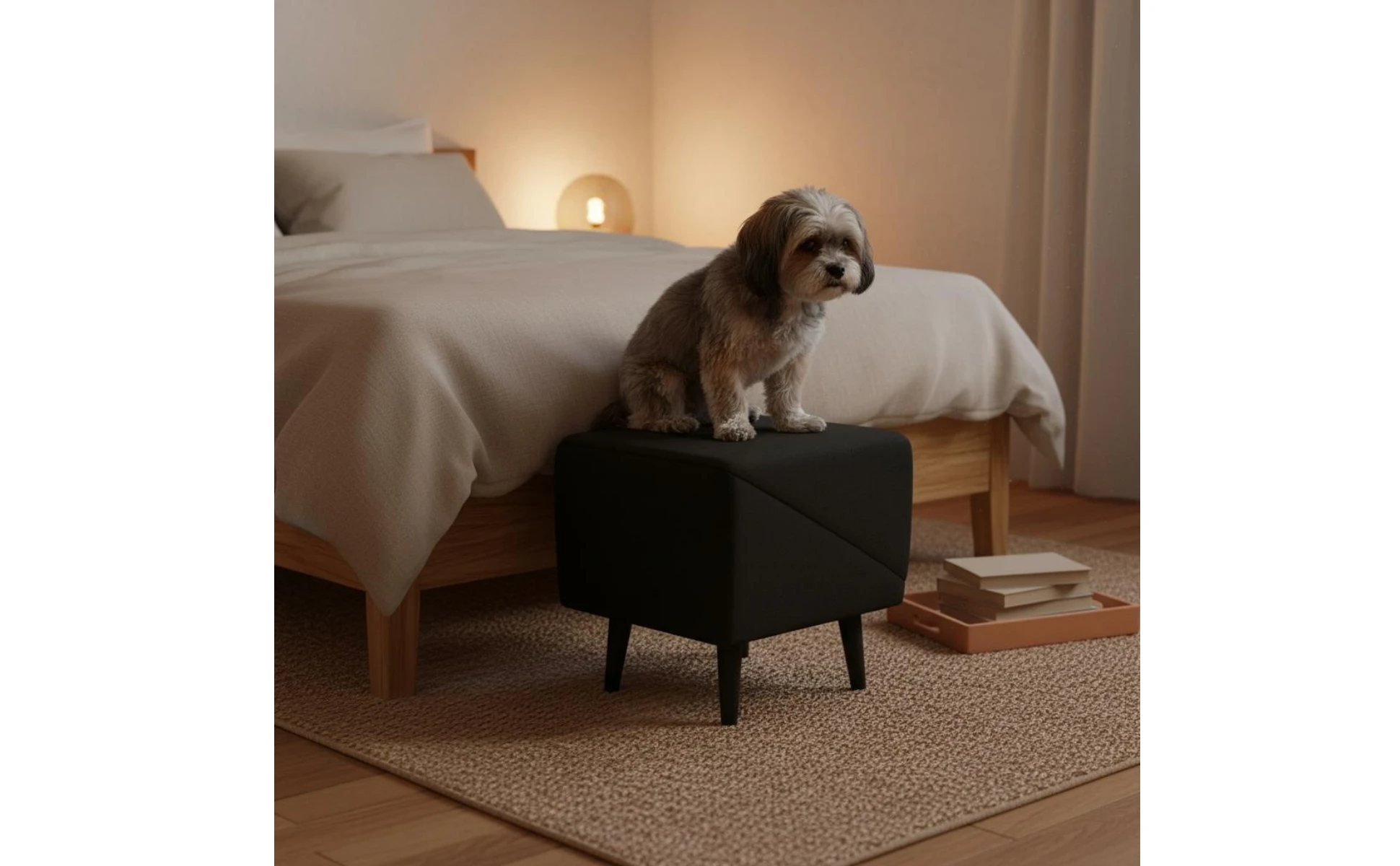 Dog Stair Ramp Combo 2-in-1 Foldable Dog Ramp Wooden Pet Step Stool Non-Slip Stable Base for Small Dogs Dog Stair Ramp Combo 2-in-1 Foldable Dog Ramp Wooden Pet Step Stool Non-Slip Stable Base for Small Dogs