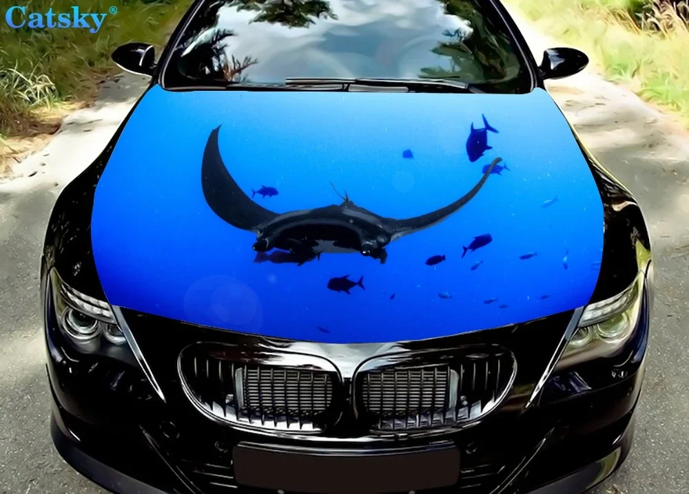 

Animal Manta Ray Car stickers engine hood stickers auto parts custom pattern packaging modified painting vinyl car stickers