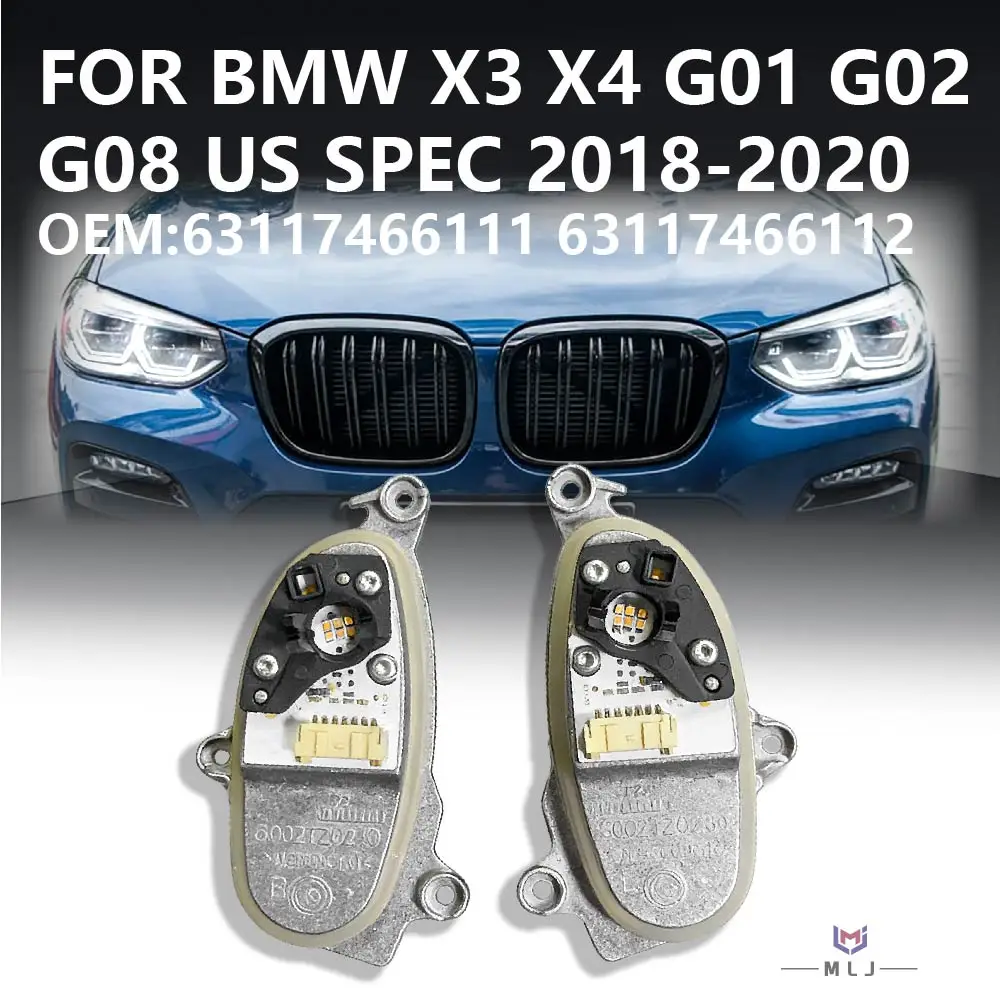 

63117466111 63117466112 For BMW X3 X4 G01 G02 G08 US Spec 2018-2020 Headlight White DRL Turn Signal Light Module Car Accessories