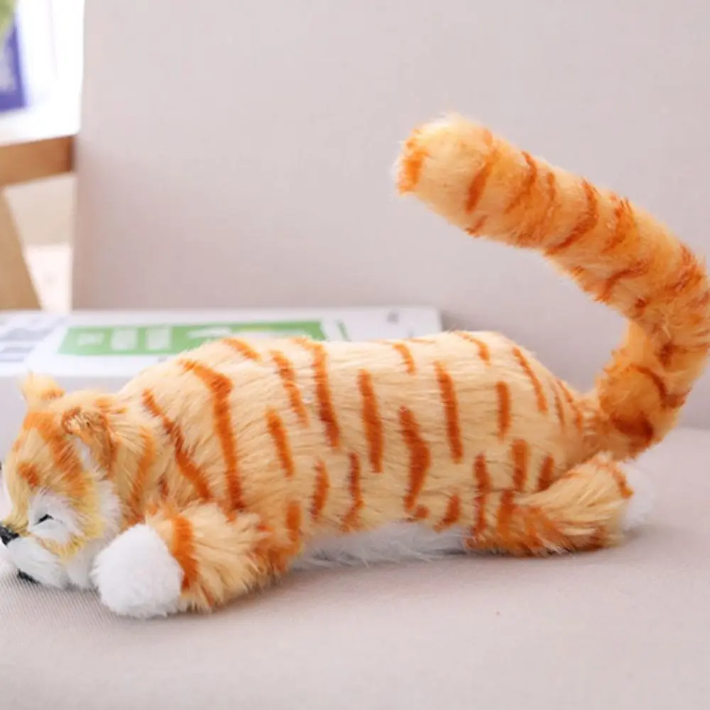 Stuffed Animal Electric Rolling Cat Simulation Laughing Cat Electric Plush Toys Cute Fun Interactive Cat Animal Toy