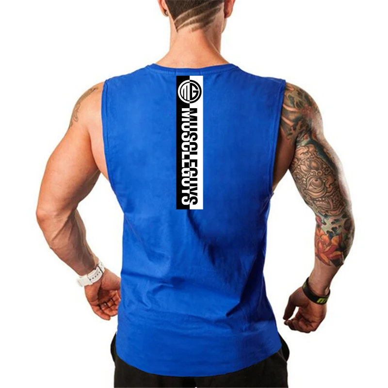 

New Mens Fashion Casual Tank Tops Gym Bodybuilding Clothing Summer Cool Feeling Training Sleeveless Cotton Cool Feeling Singlet
