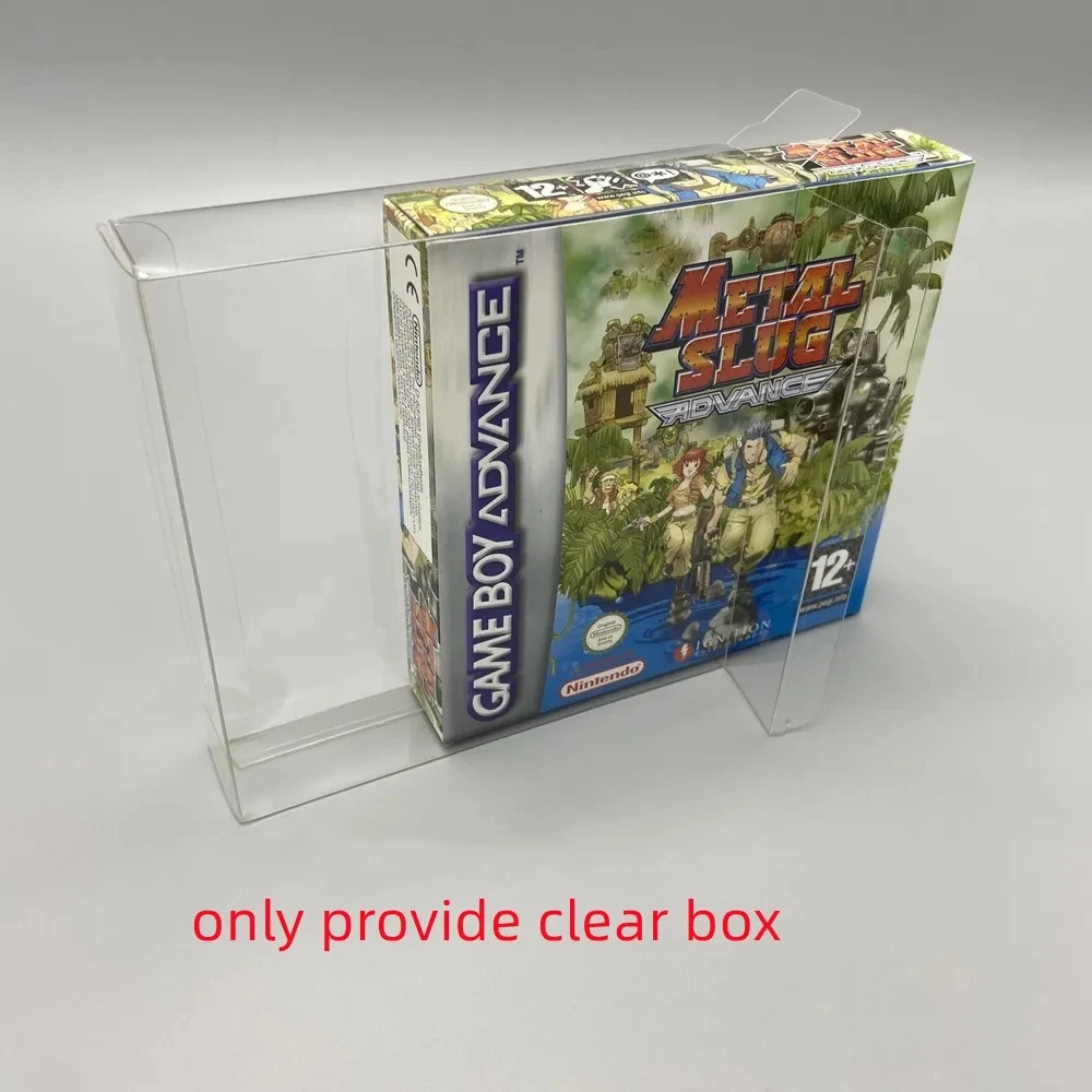 500PCS US Version Clear Plastic Box For GBA Game Colorful Protector Case for GameBoy Advance Display Collect