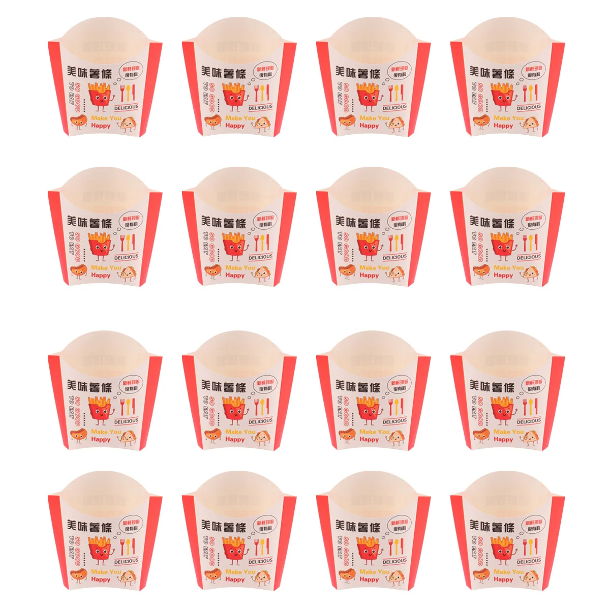 

100Pcs Snack Box Durable Paper Chips Box Disposable Fries Packaging Supplies for Home Shop Party Use Packaging Supplies