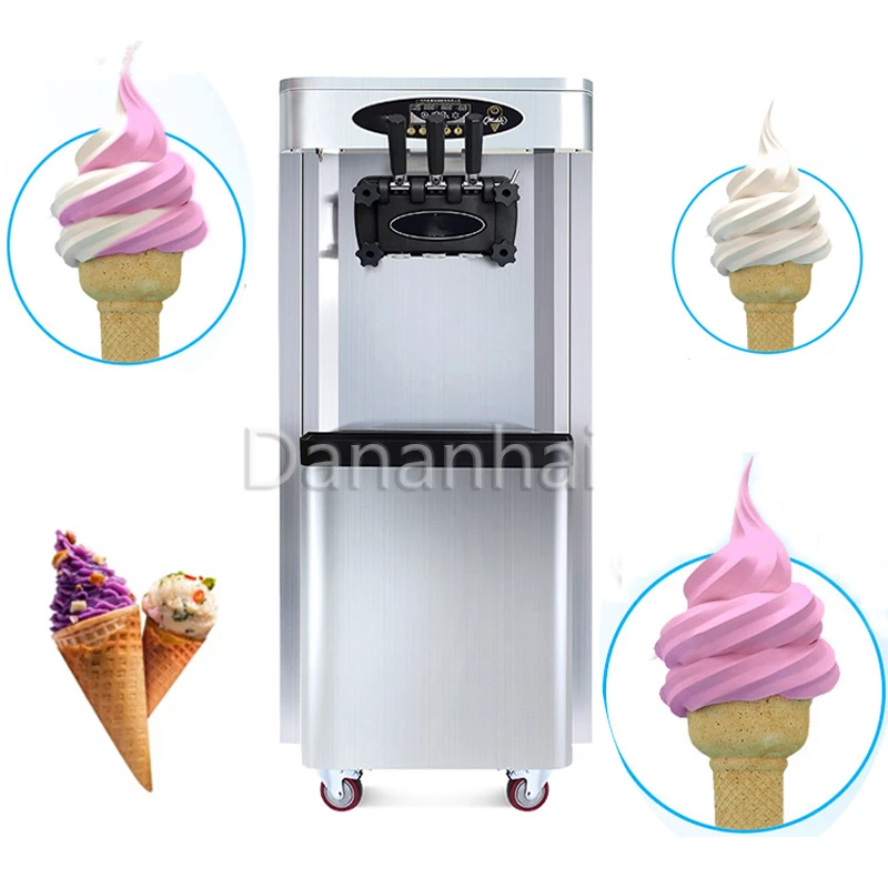 Vertical Commercial Ice Cream Machine High-Quality Chocolate Sundae Maker for Business Use Industrial Grade Ice Cream Maker