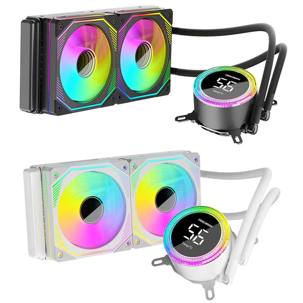 Computer Water Cooler 120mm ARGB & PWM Fans Water Cooling CPU Cooler for Intel AMD for Intel LGA 115X/1200/1366/1700/2011/2066