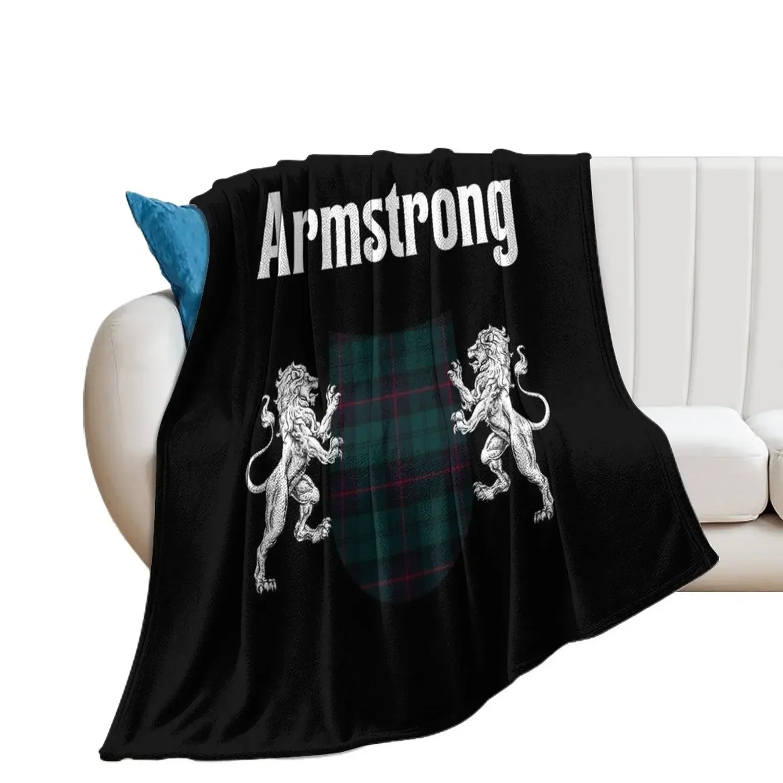 

Armstrong Clan Scottish Name Coat Of Arms Tartan Throw Blanket Summer Loose Plush Blankets For Baby Blankets