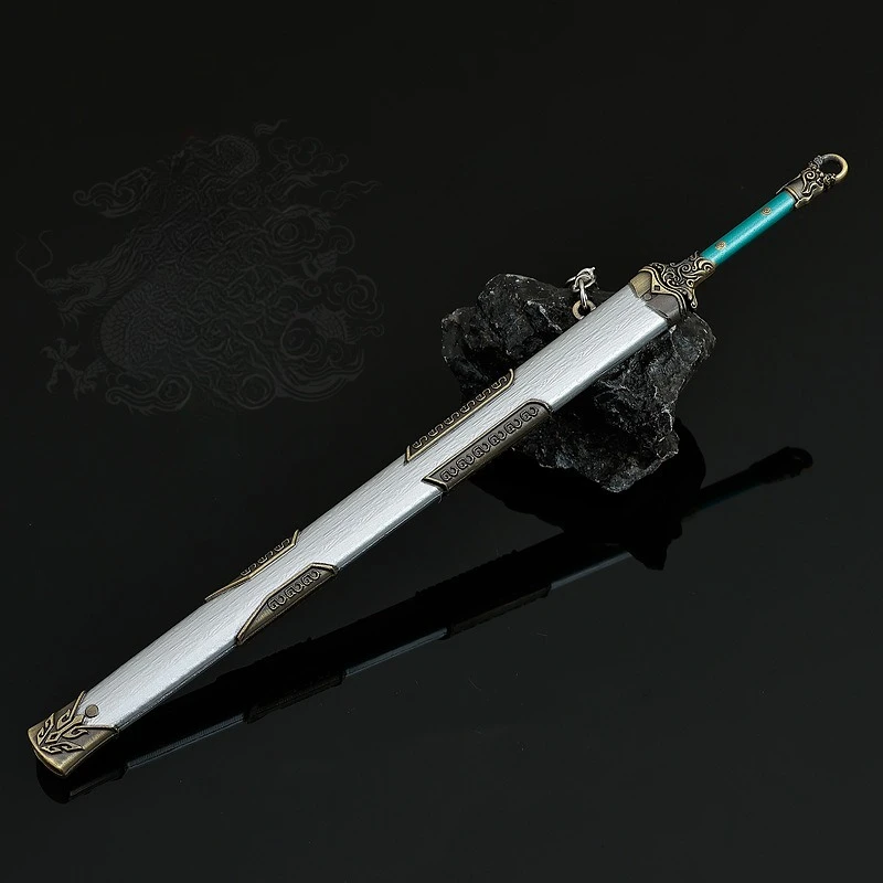 Periféricos para videojuegos Linjiang Xian, 22cm/8,66 pulgadas, modelo Xiao Yanqiu, espada de abeja verde, vaina de Metal, modelo de escritorio