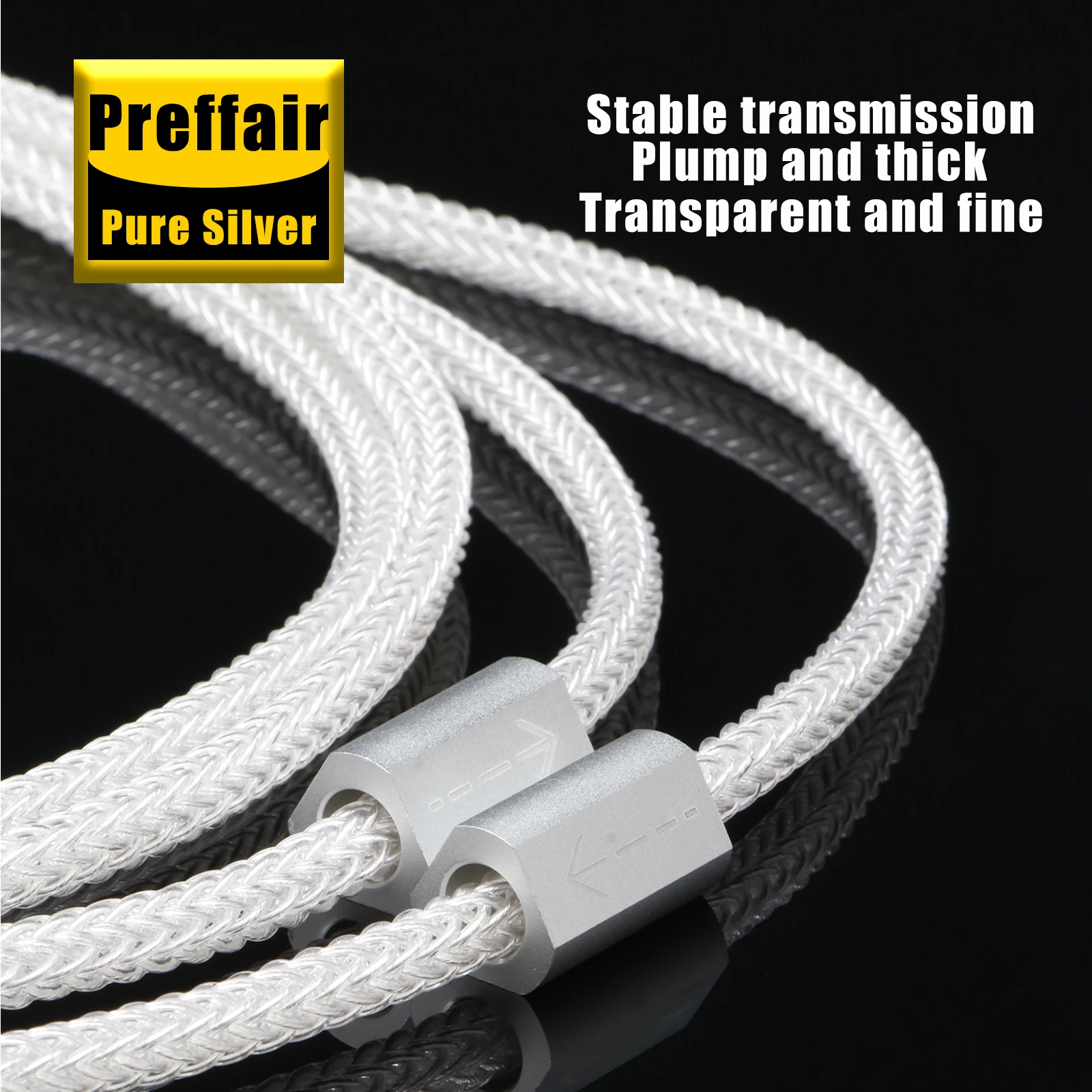 Pair Pure Silver RCA Signal Cable 16 Cores RCA Cables Analog Interconnects RCA Audio Cable