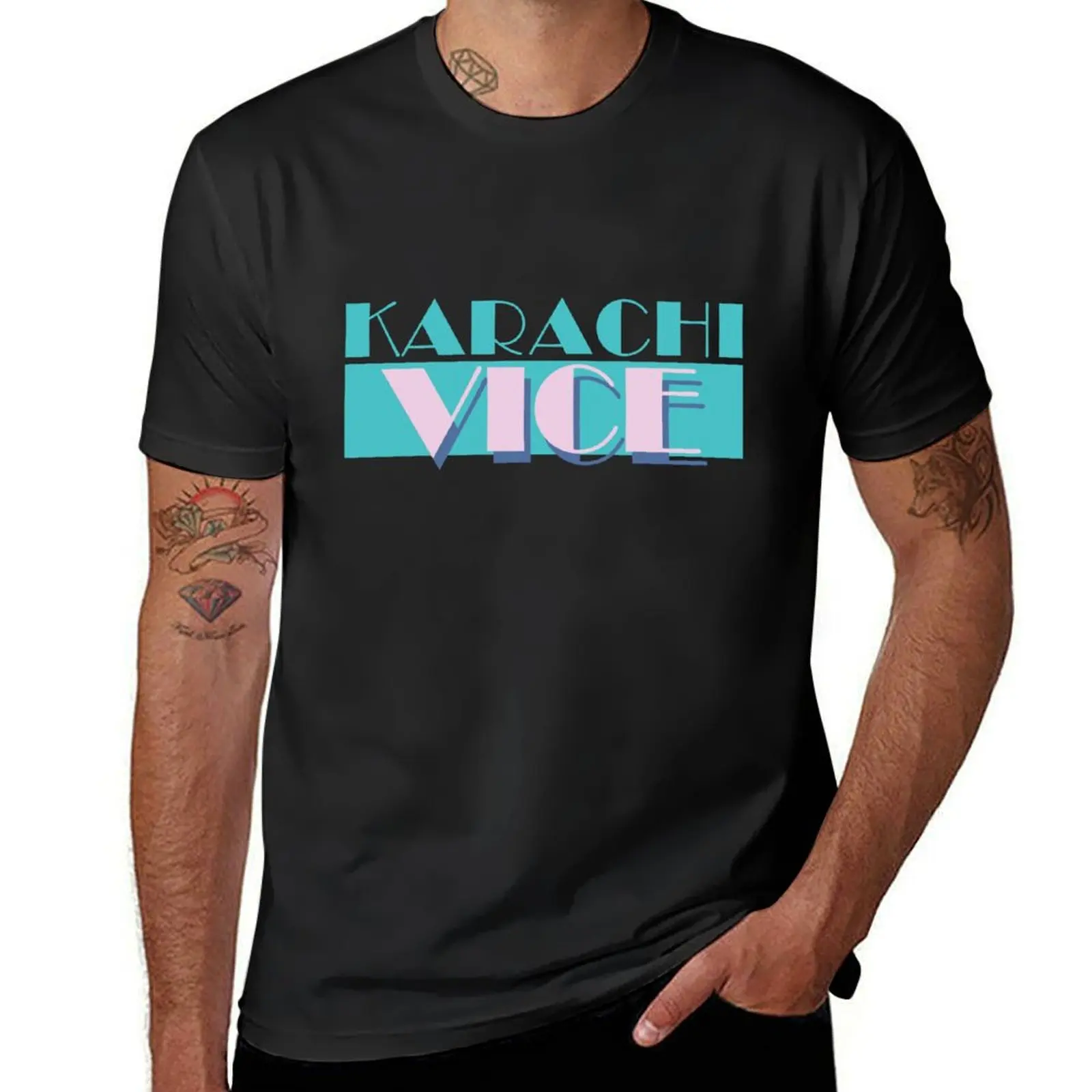 

Karachi Vice T-Shirt summer clothes blanks men workout shirt