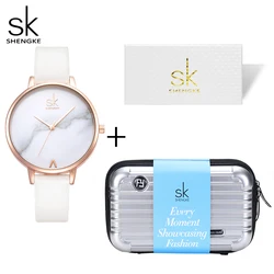 Shengke Watches Gifts Set for Girlfriend Best Wish of Gifts Clock Top Original Design Ladies Quartz Wristwatcehs Montre Femme