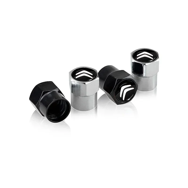 Car Valve Cap Wheel Tire Valve Caps Cover with Auto Emblem for Citroen Cactus Picasso Aircross Berlingo Celysee C4 C3 C5 C1 C2