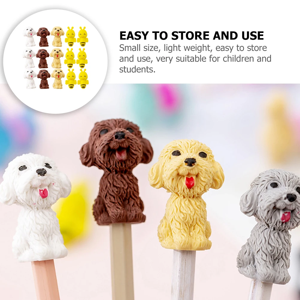 20 шт. ластик с изображением животных, мультяшные ластики, школьные аксессуары для карандашей, милые для учеников