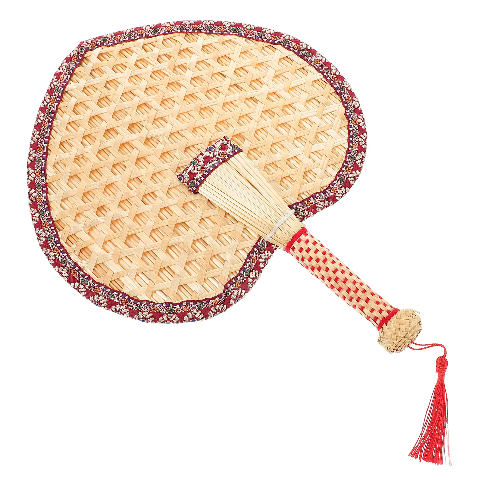 

Handmade Wheat Straw Braided Portable Cooling Natural Texture Baby Friendly Heart Shape Design Woven For Wedding Travel