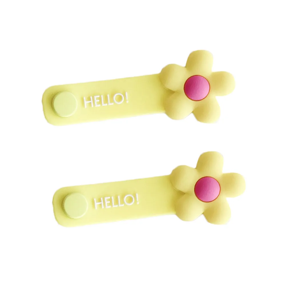 2Pcs Flower Cable Organizer Silicone Cord Holder Earphone Wire Holder Desktop Cable Management for Home Office Tidy Storage