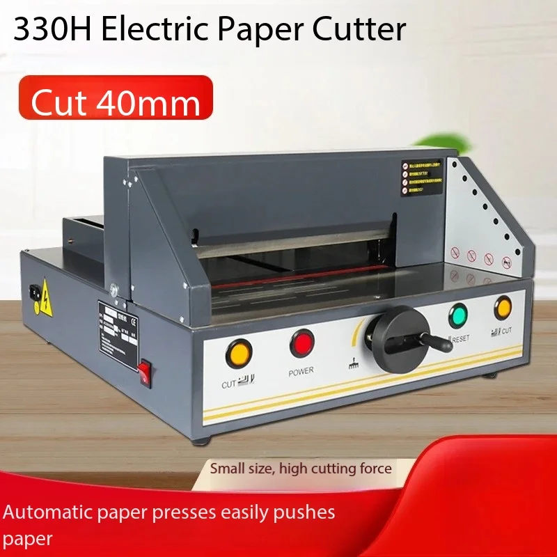 

Электрический резак для бумаги 330H, настольный резак для бумаги формата А4, канцелярский резак для документов, книг, сверхмощный толстый слой