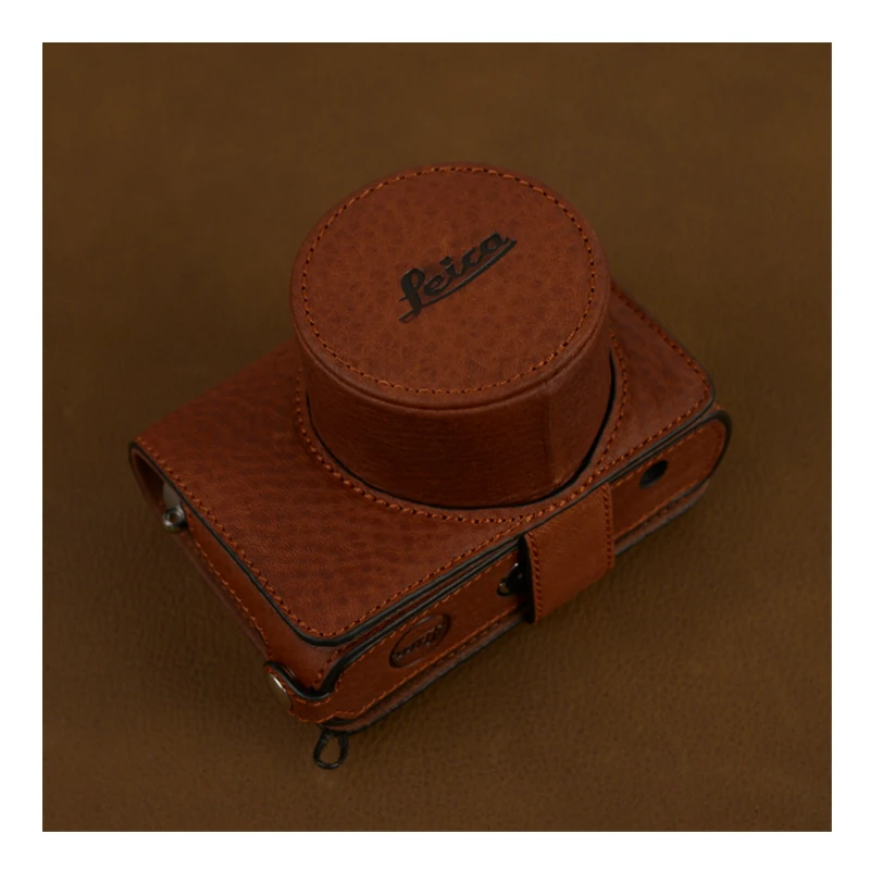 handwork Photo Camera Genuine leather cowhide Bag Body BOX Case For leica D-Lux7 D-LUX109 handgrip Protective sleeve box base