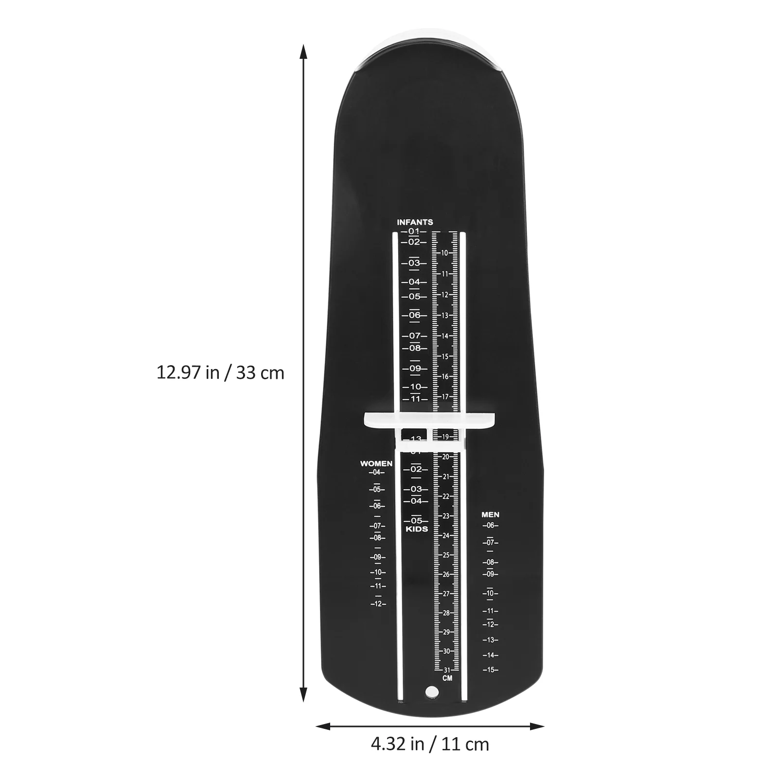 2 Pcs Shoe Size Measurer Feet Measuring Device Men's Shoes Measurement Sizer Tool US Foot Plastic Ruler and Women