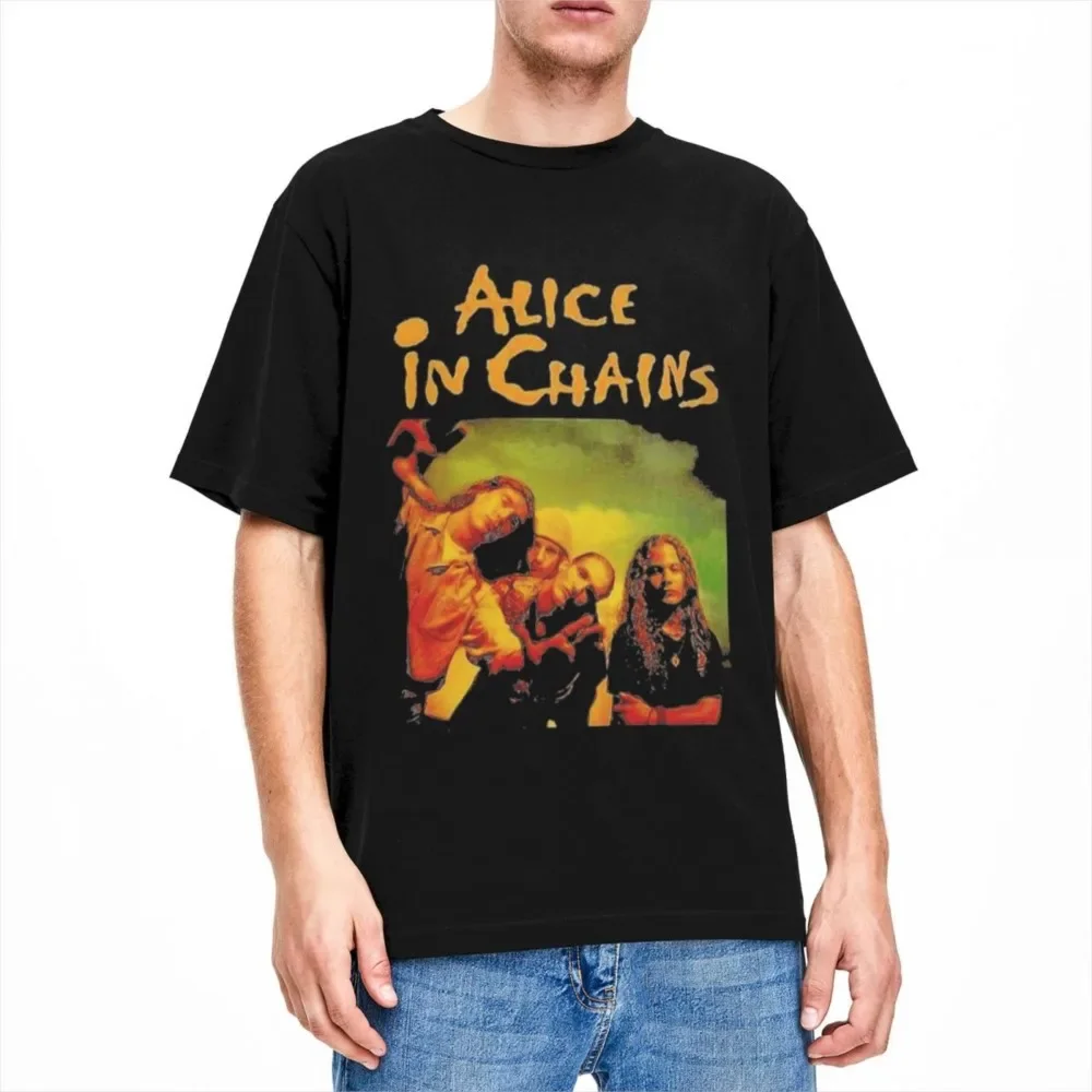 Joben Alice In Chains Band for Men Women T Shirts Stuff Casual Tees T-Shirts Cotton Printed Tops