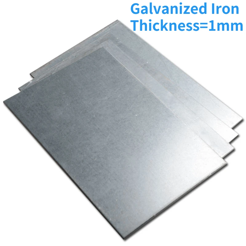 1pc Galvanized Iron Sheet Cold Rolled SPCC Sheet Zinc Plated Laser Cutting Bending Processing Custom 100mmx100mm