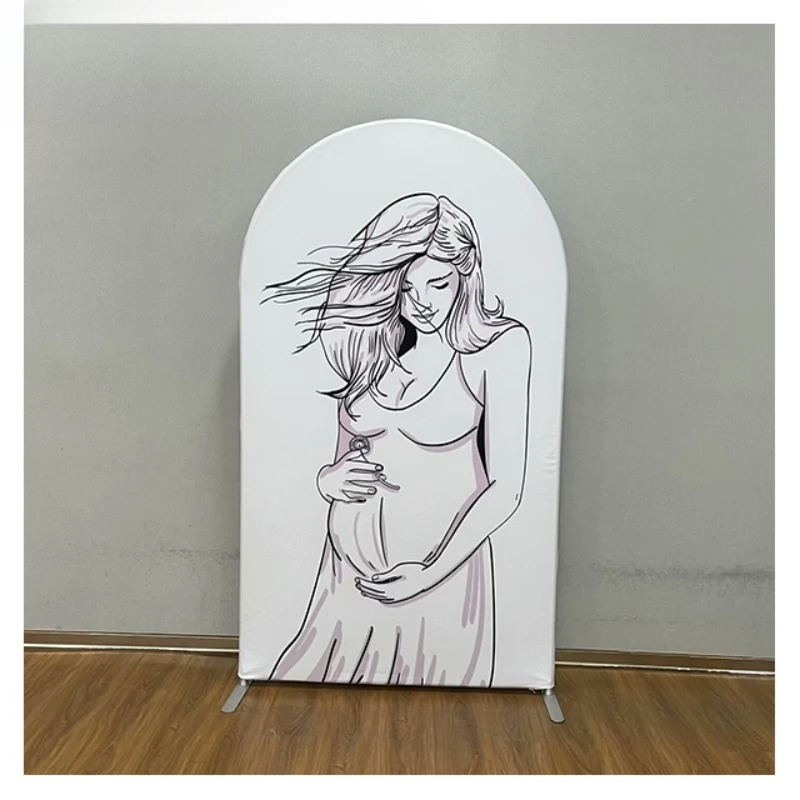

Factory Arch Cover Custom Aluminum Frame Arch Tension Fabric Arch Wedding Background Cover