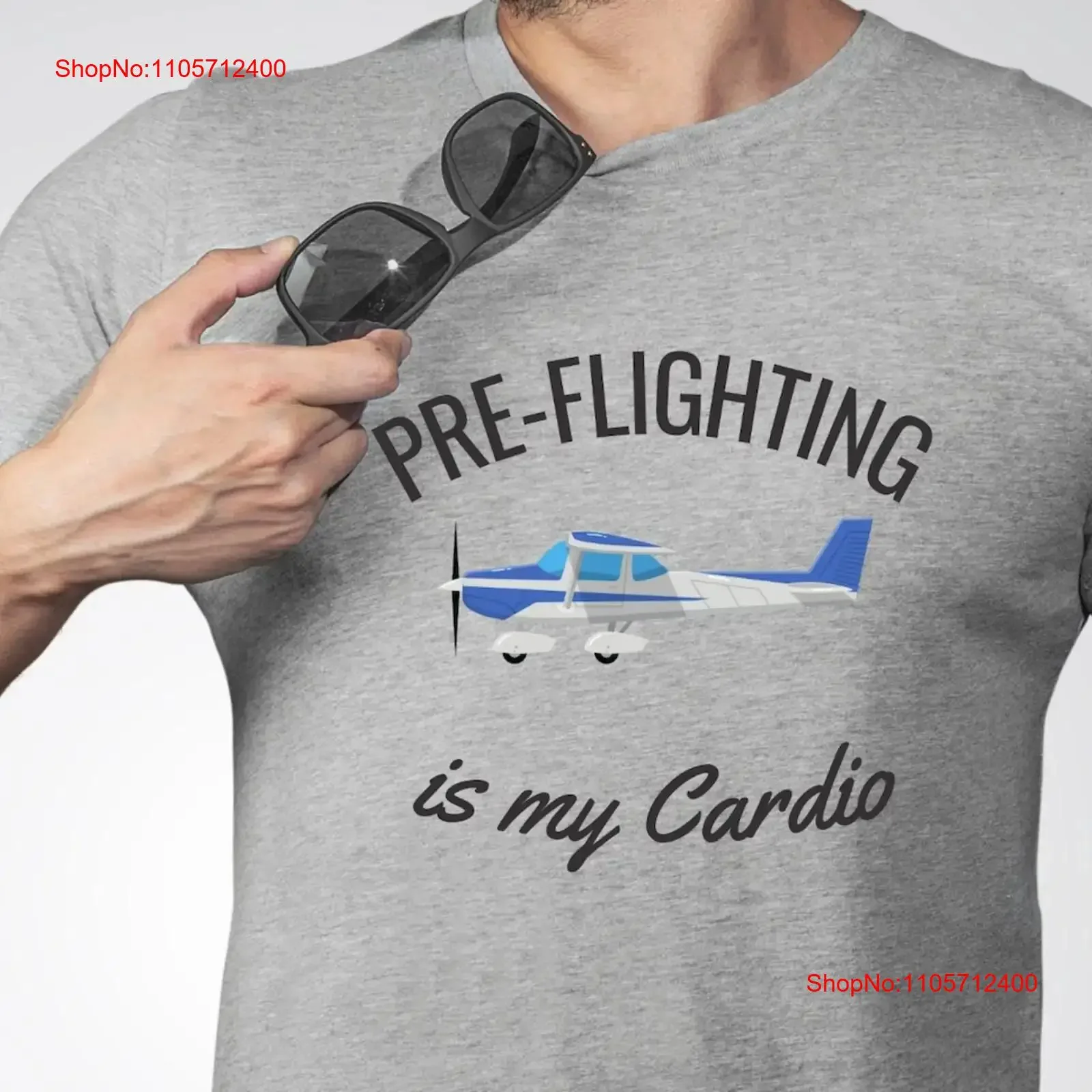 Pre Flighting is my Cardio T Shirt Funny PiloT Trendy Cool Aviation for Student Airplane Owner Flying vintage Washed Stylish