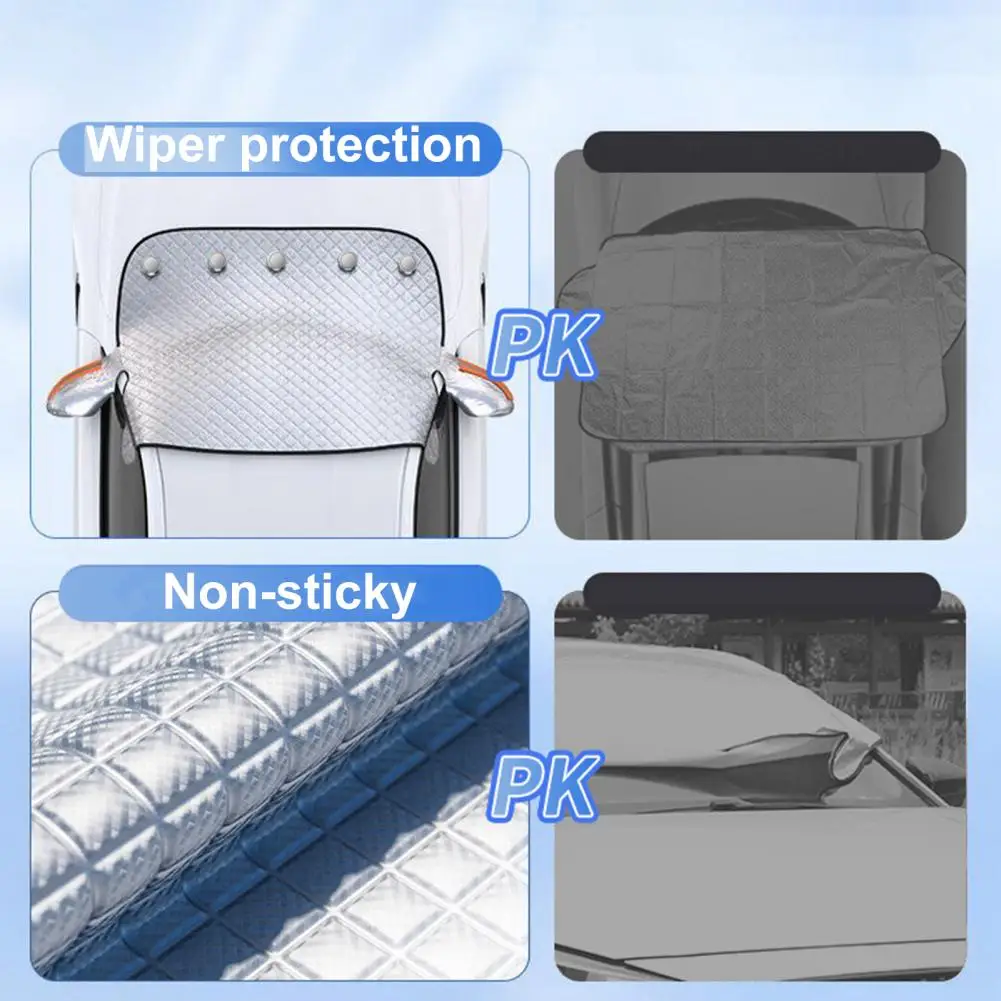 Dustproof Car Snow Cover Universal Car Windshield Snow Cover with Magnets Dustproof Sun-resistant Anti-frost Winter for Car