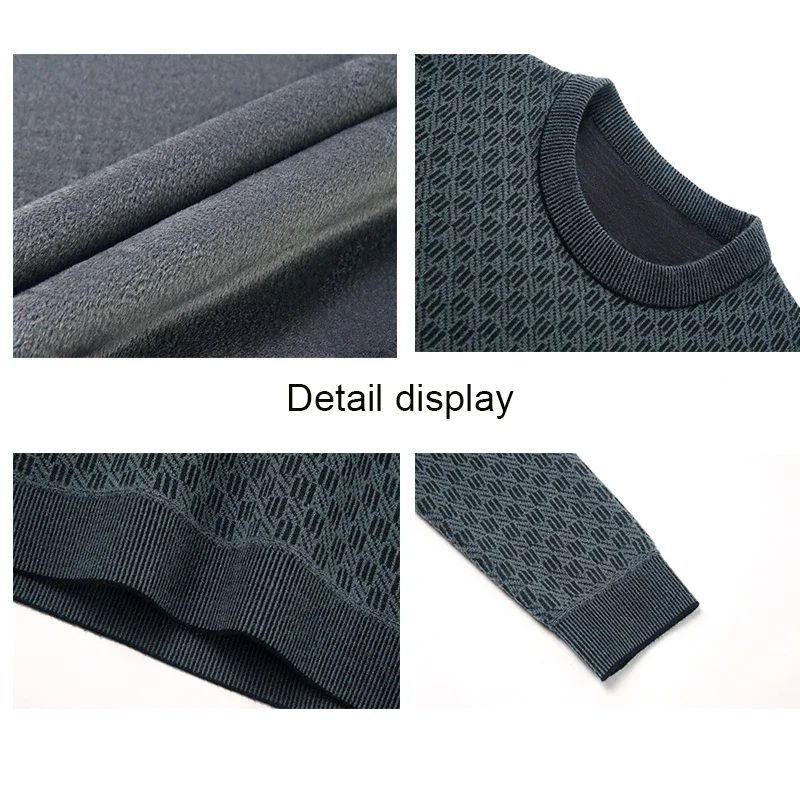 Autumn and Winter New Men's Half High Neck Warm and Fashionable Knitted Sweater Pullover