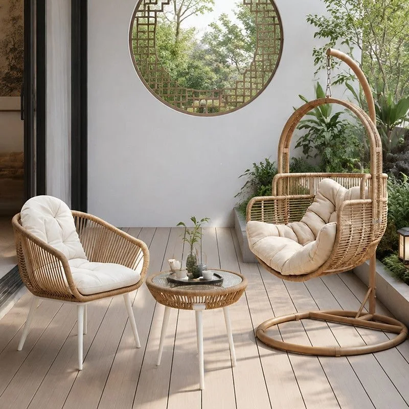 HYS Hanging Basket Chair, Indoor Swing Hanging Chair, Home Balcony Leisure Outdoor Courtyard Hanging Plant Chair,