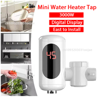 Instant Heating Faucet Hot Water Tap Tankless Water Heater Electric Kitchen Faucet Fast Heating Water Heater Tap 3000W