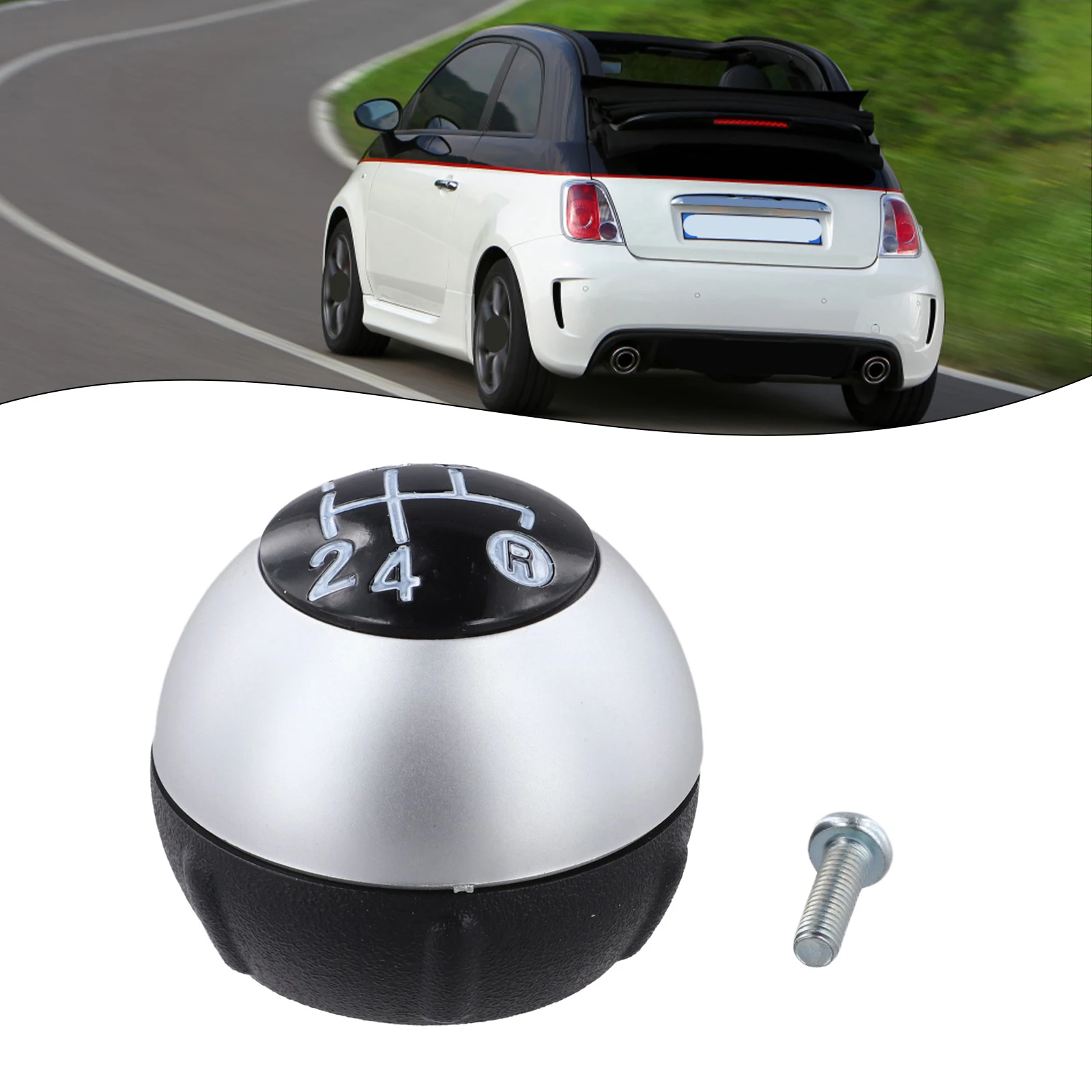 ABS Shift Knob Cover for Fiat 500 for 500c 2007 2018 Model Protective Gear Head Designed for Reliable Use and Style