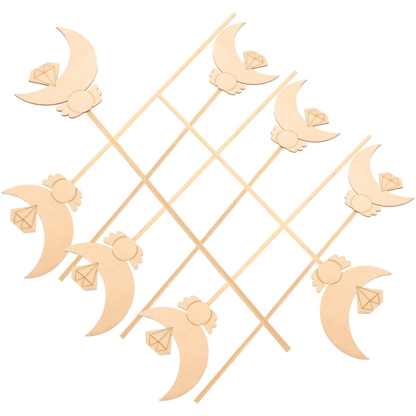 ULDIGI 10pcs Wooden Fairy Sticks Coloring Toy for Kids Unfinished Princess Graffiti Craft Beige