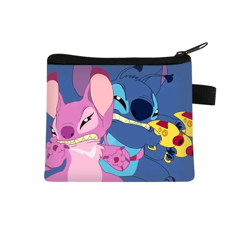 Disney Lilo e Stitch Porta-moedas infantil, Saco de armazenamento de desenhos animados, Mini Carteira, Brinquedos infantis Kawaii, Presente de aniversário