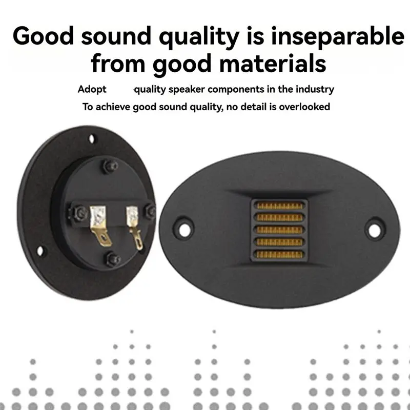 T23C Ribbon Tweeter 4 Ohm Oval Aluminum Cover Haier Style Pneumatic High Pitch Speaker DIY Super Tweeter 2Pcs